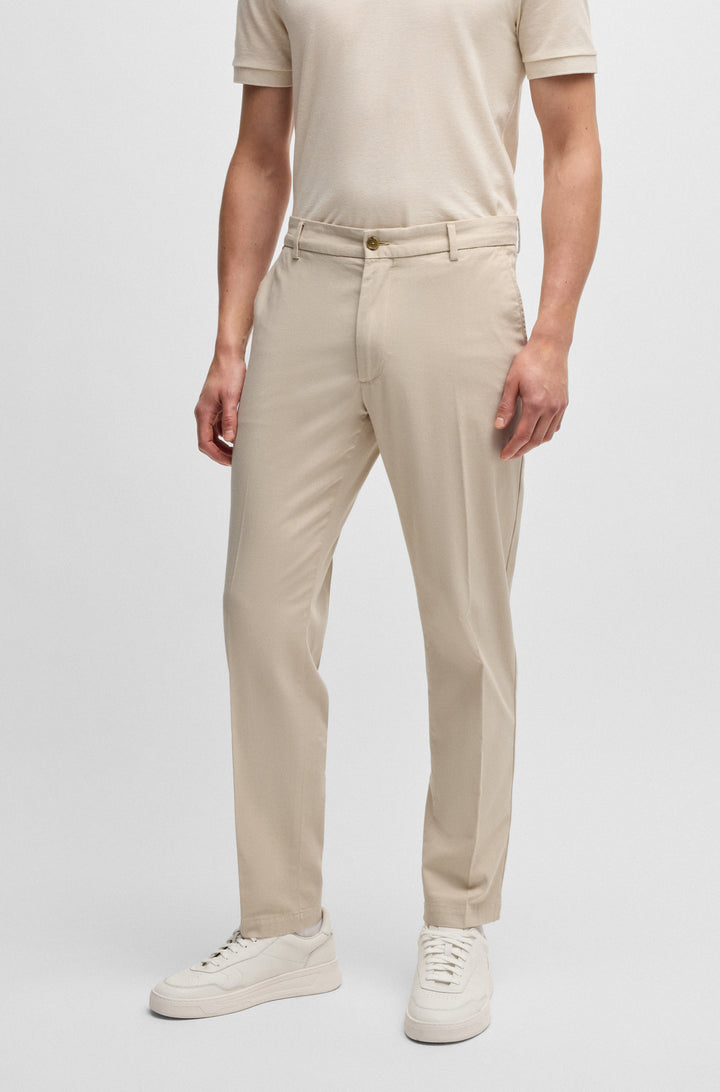 BOSS Trousers Regular Fit in Cotton Mix - H-KANE 10267896 01-50534880- Concorde Fashion#color_beige-275