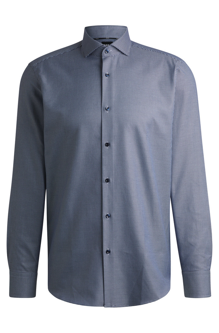 BOSS Formal Shirts Regular Fit in Cotton - H-JOE-SPREAD-C1-222 10267924 01-50532861- Concorde Fashion#color_navy-410