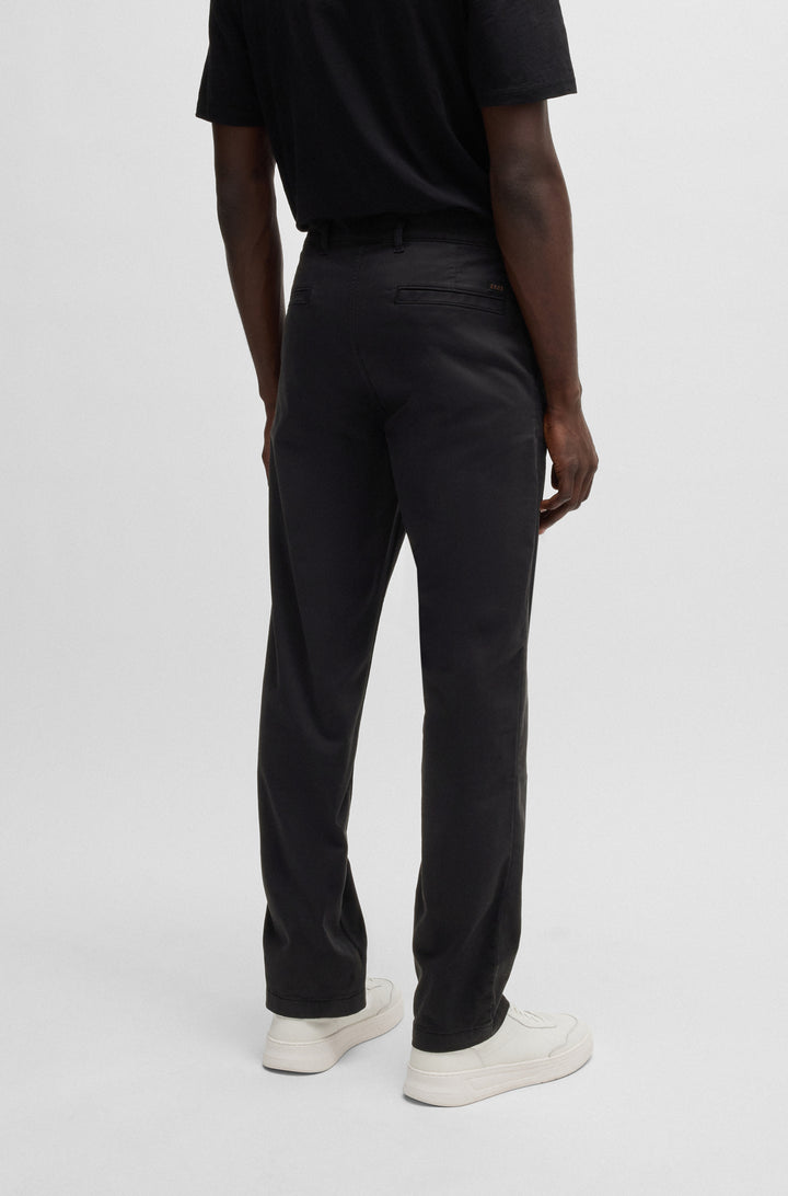 BOSS Trousers Regular Fit in Cotton Mix - CHINO-REGULAR-1 10268092 01-50534378- Concorde Fashion#color_black-001