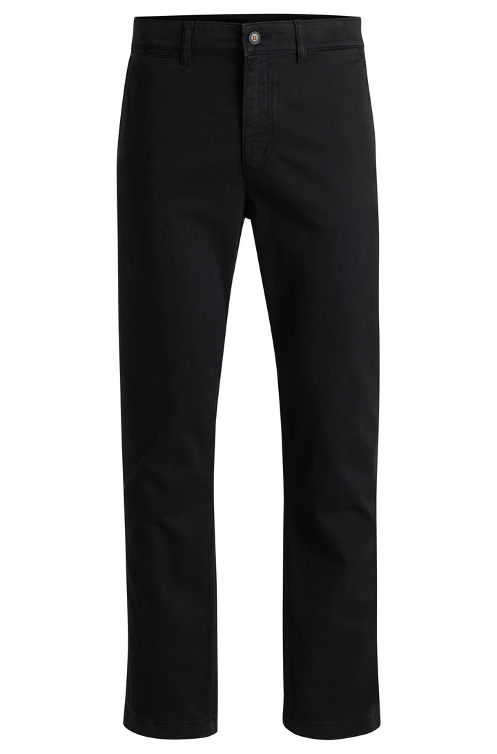 BOSS Trousers Regular Fit in Cotton Mix - CHINO-REGULAR-1 10268092 01-50534378- Concorde Fashion#color_black-001
