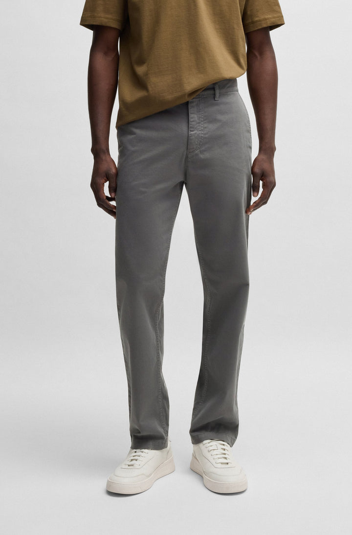 BOSS Trousers Regular Fit in Cotton Mix - CHINO-REGULAR-1 10268092 01-50534378- Concorde Fashion#color_grey-020