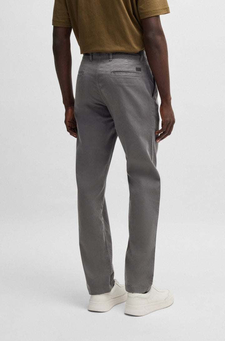 BOSS Trousers Regular Fit in Cotton Mix - CHINO-REGULAR-1 10268092 01-50534378- Concorde Fashion#color_grey-020