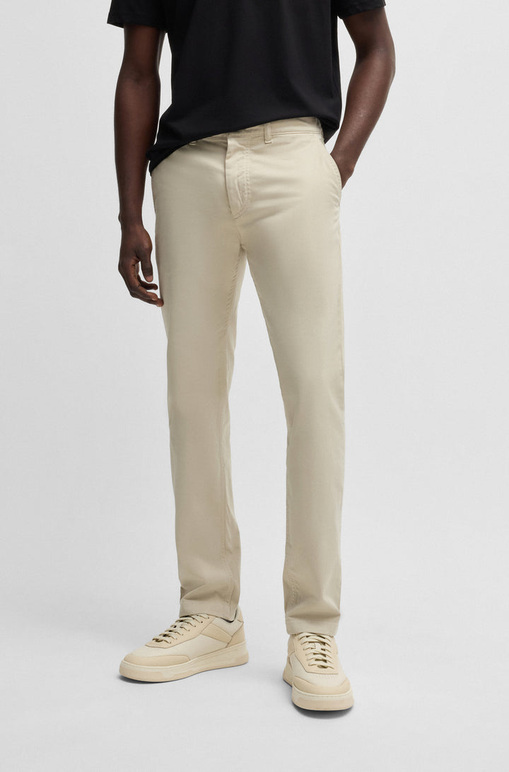 BOSS Trousers Regular Fit in Cotton Mix - CHINO-REGULAR-1 10268092 01-50534378- Concorde Fashion#color_beige-271