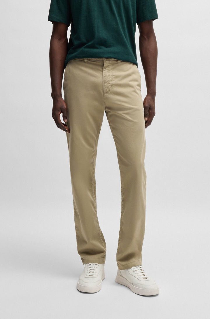 BOSS Trousers Regular Fit in Cotton Mix - CHINO-REGULAR-1 10268092 01-50534378- Concorde Fashion#color_brown-239