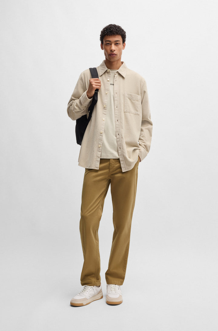 BOSS Trousers Regular Fit in Cotton Mix - CHINO-REGULAR-1 10268092 01-50534378- Concorde Fashion#color_beige-261