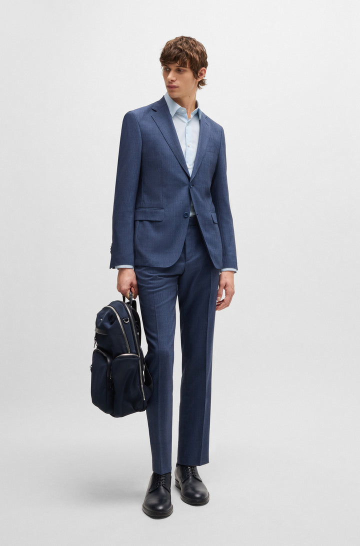 BOSS Formal Shirts Slim Fit in Cotton - P-HANK-S-KENT-C1-222 10268280 01-50533421- Concorde Fashion#color_blue-450