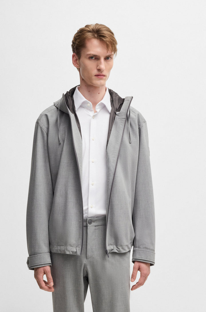 BOSS Casual Jackets Regular Fit in Polyester Mix - P-CHAYTON 10268528 01-50528432- Concorde Fashion#color_grey-030