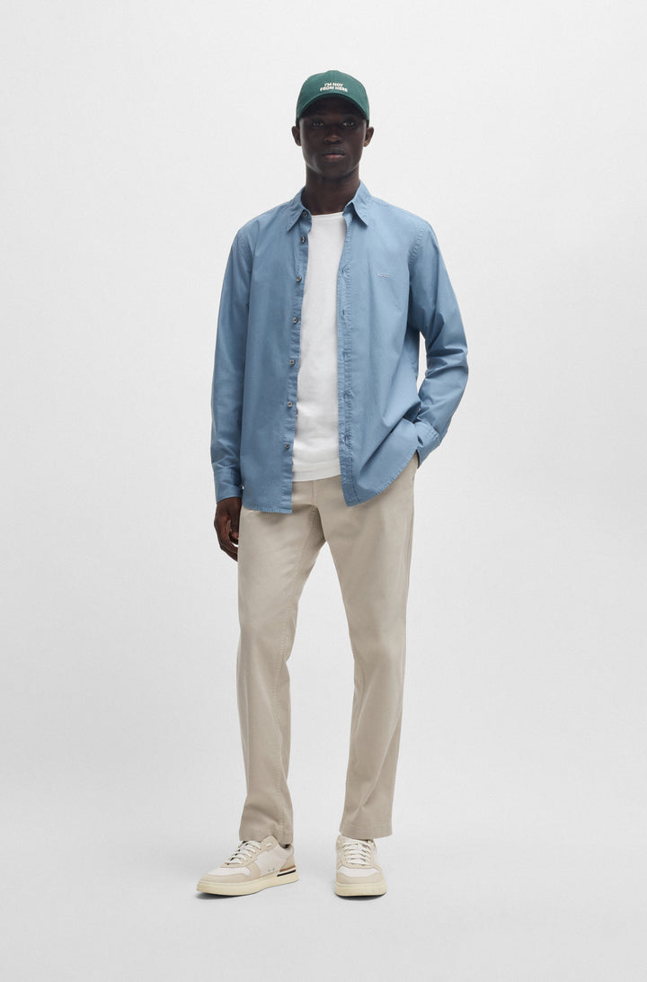 BOSS Trousers Relaxed Fit in Cotton Mix - CHINO-PLEATED 10268637 01-50529308- Concorde Fashion#color_beige-271