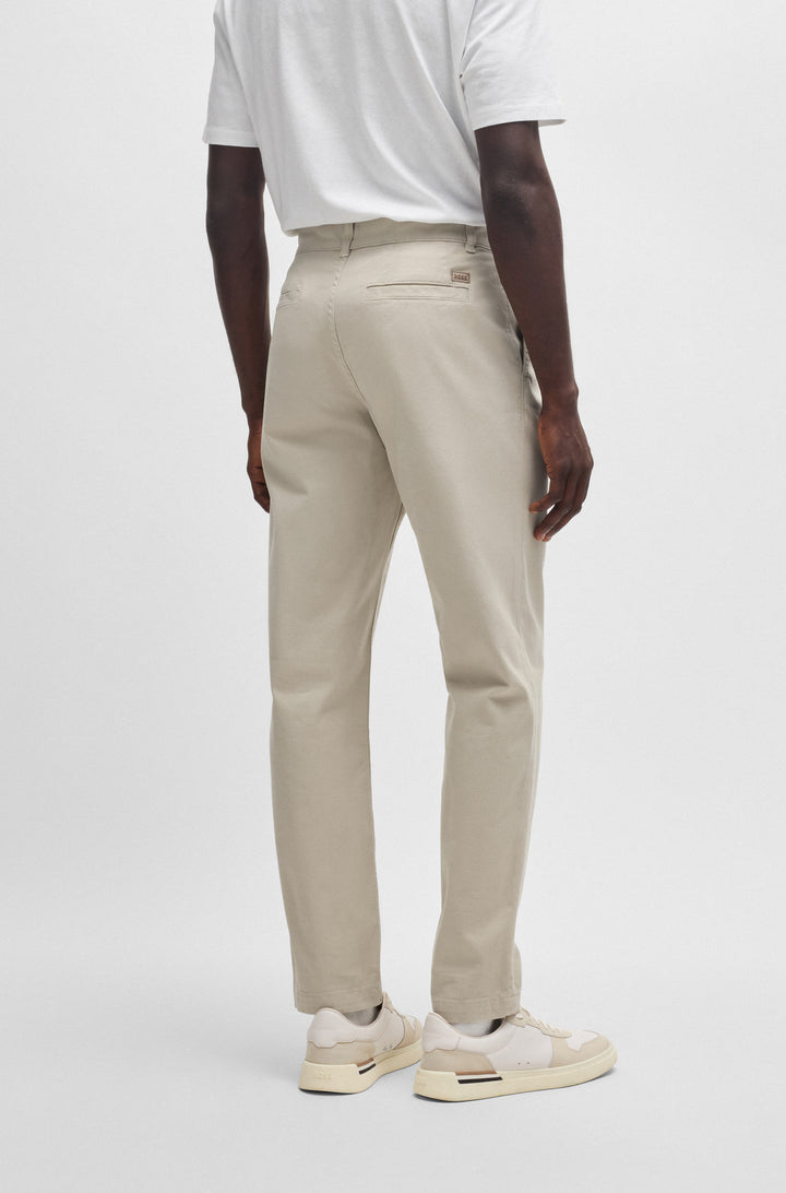BOSS Trousers Relaxed Fit in Cotton Mix - CHINO-PLEATED 10268637 01-50529308- Concorde Fashion#color_beige-271