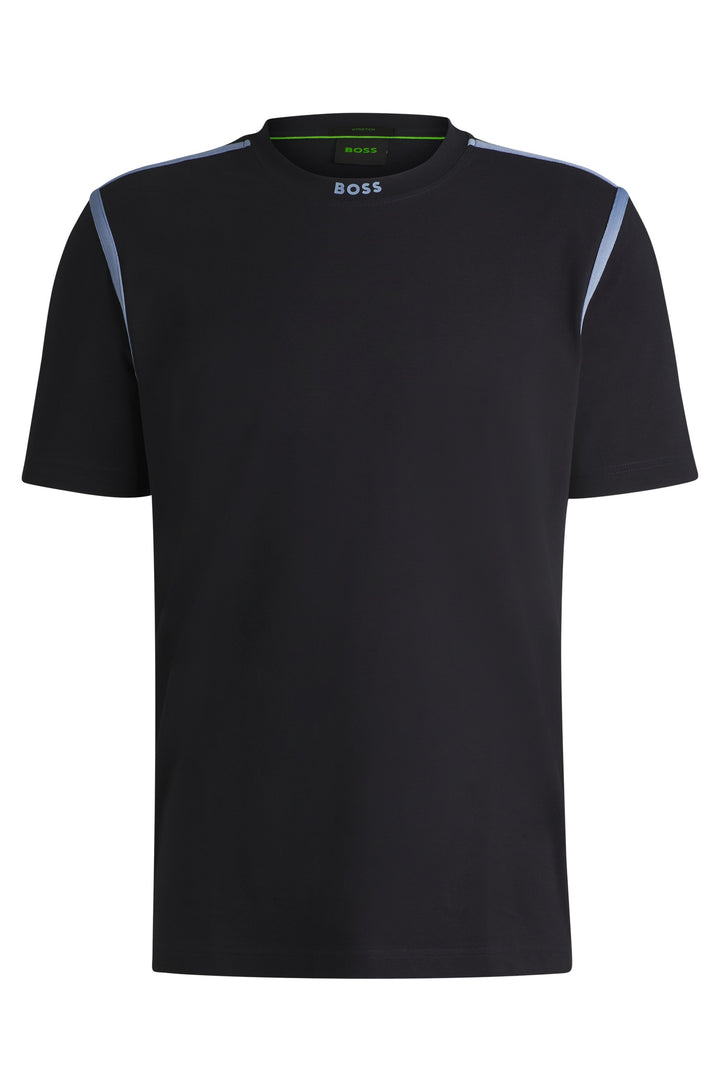 BOSS T-Shirts Regular Fit in Cotton Mix - TEE TAPE 10268875 01-50531230- Concorde Fashion#color_navy-402