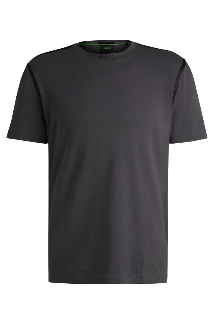 BOSS T-Shirts Regular Fit in Cotton Mix - TEE TAPE 10268875 01-50531230- Concorde Fashion#color_grey-027