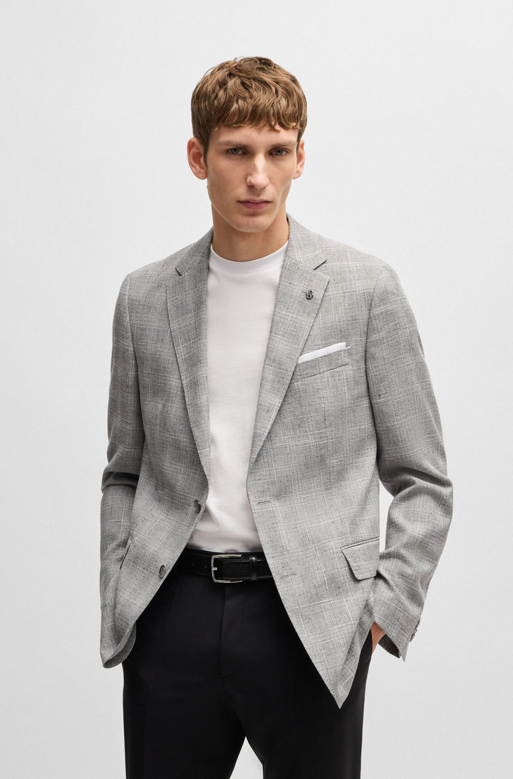 BOSS Blazers Slim Fit in Wool Mix - H-HUTSON-233 10269014 01-50535057- Concorde Fashion#color_grey-072