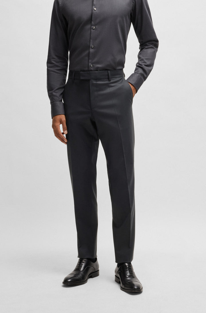 BOSS Suits Slim Fit in Wool Mix - H-HUGE-2PCS-PEAK-242 10269019 01-50534913- Concorde Fashion#color_black-001