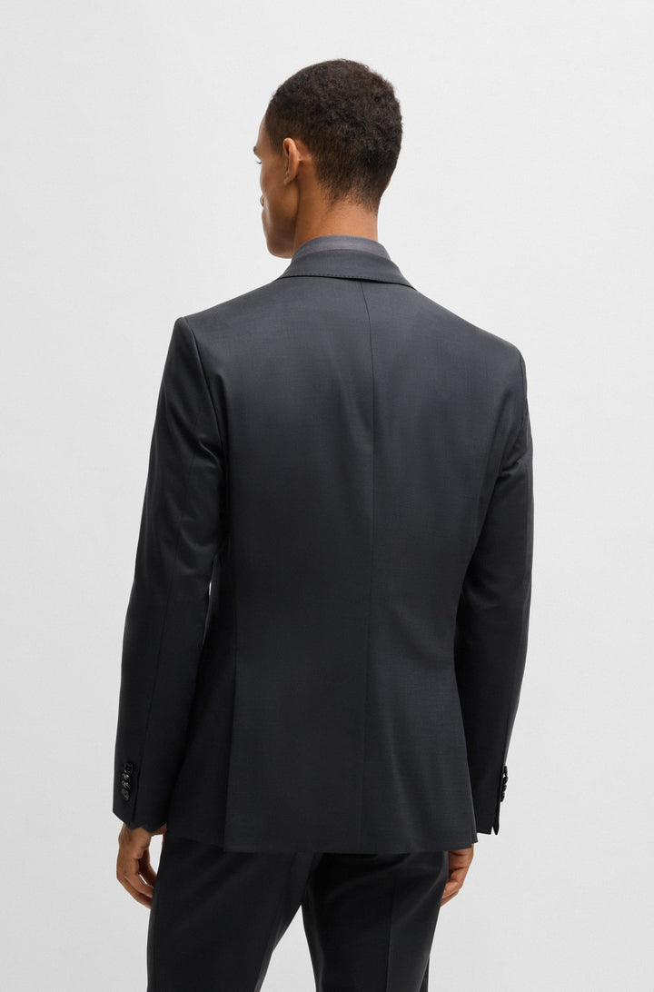 BOSS Suits Slim Fit in Wool Mix - H-HUGE-2PCS-PEAK-242 10269019 01-50534913- Concorde Fashion#color_black-001
