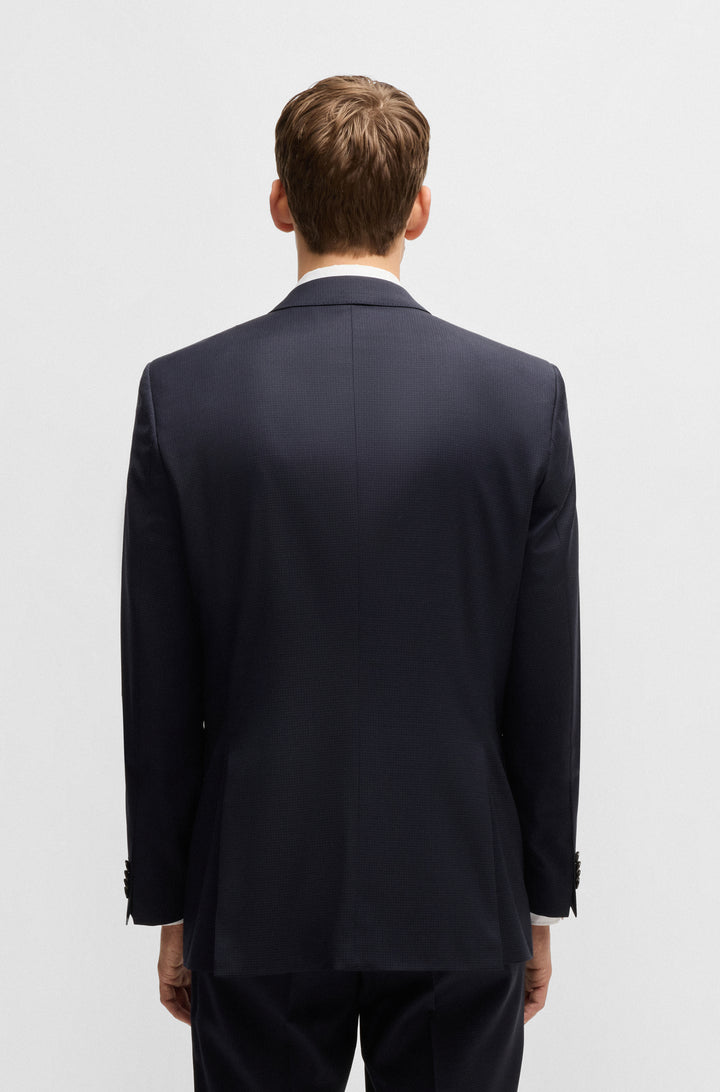 BOSS Suits Slim Fit in Wool Mix - H-HUGE-3PCS-232 10269030 01-50534922- Concorde Fashion#color_navy-404