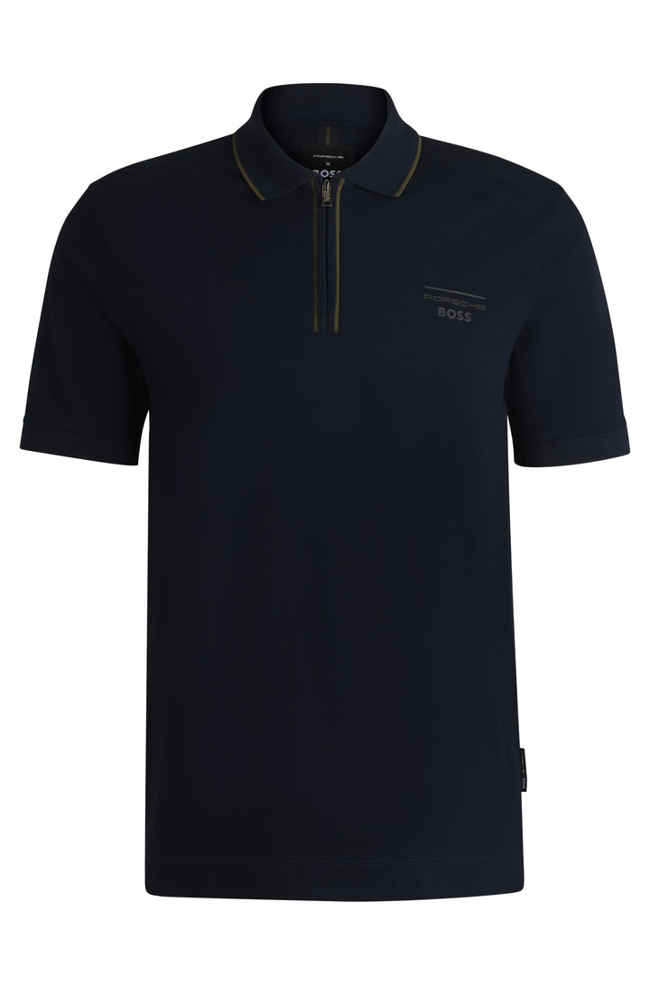 BOSS Polos Regular Fit in Cotton Mix - H-PARAS 71_PS 10269350 01-50531463- Concorde Fashion#color_navy-404