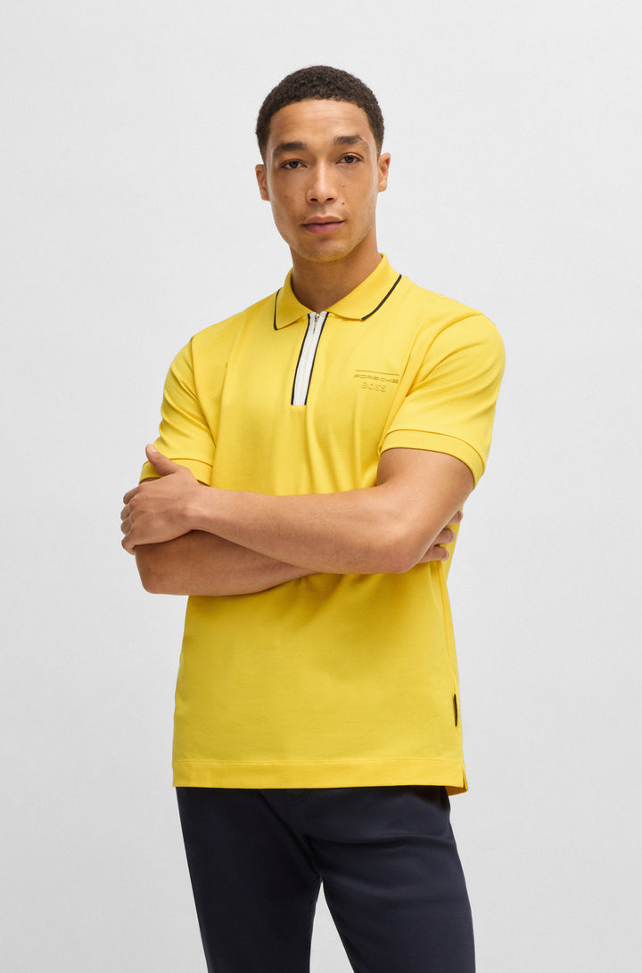 BOSS Polos Regular Fit in Cotton Mix - H-PARAS 71_PS 10269350 01-50531463- Concorde Fashion#color_yellow-725