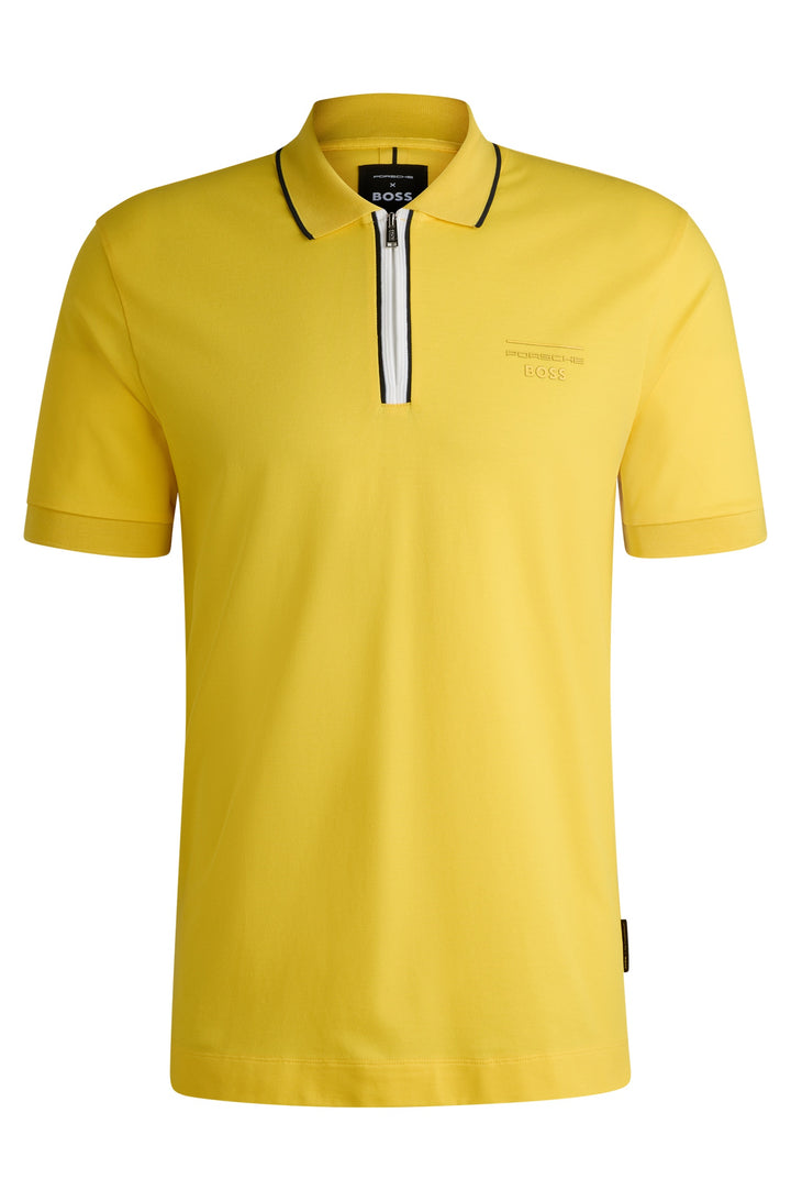 BOSS Polos Regular Fit in Cotton Mix - H-PARAS 71_PS 10269350 01-50531463- Concorde Fashion#color_yellow-725