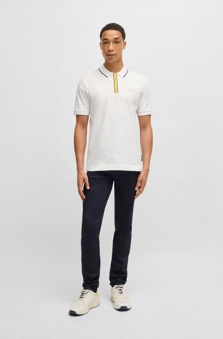 BOSS Polos Regular Fit in Cotton Mix - H-PARAS 71_PS 10269350 01-50531463- Concorde Fashion#color_white-100