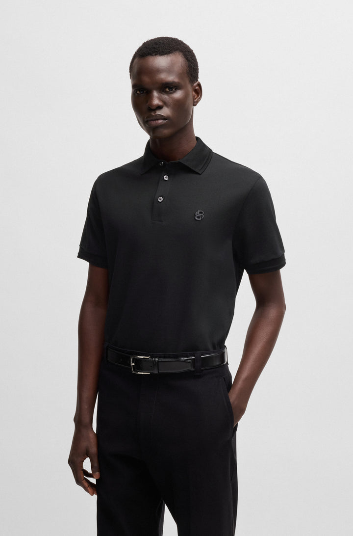 BOSS Polos Regular Fit in Cotton - C-PARRIS 26 10269360 01-50533355- Concorde Fashion#color_black-001