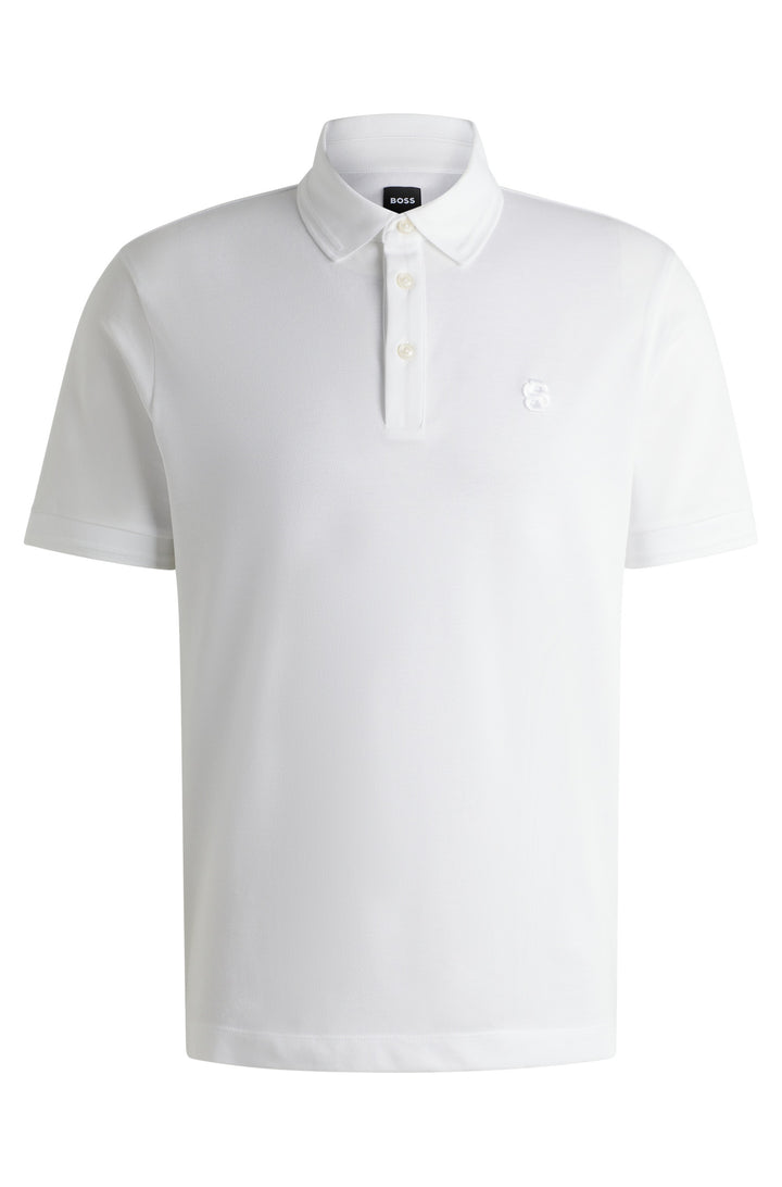BOSS Polos Regular Fit in Cotton - C-PARRIS 26 10269360 01-50533355- Concorde Fashion#color_white-100