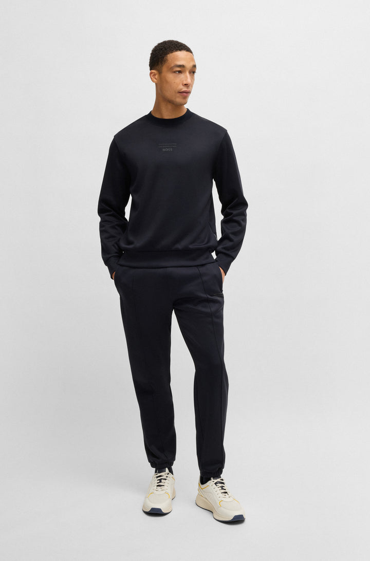 BOSS Jogging Pants Regular Fit in Cotton Mix - C-LAMONT 71_PS 10269363 01-50537360- Concorde Fashion#color_navy-404