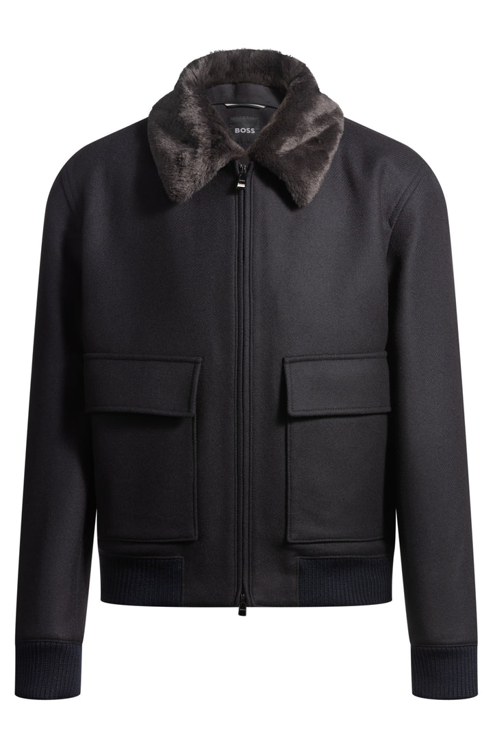 BOSS Coats  in Wool Mix - H-CHARLY-251 10269384 01-50535407- Concorde Fashion#color_navy-404