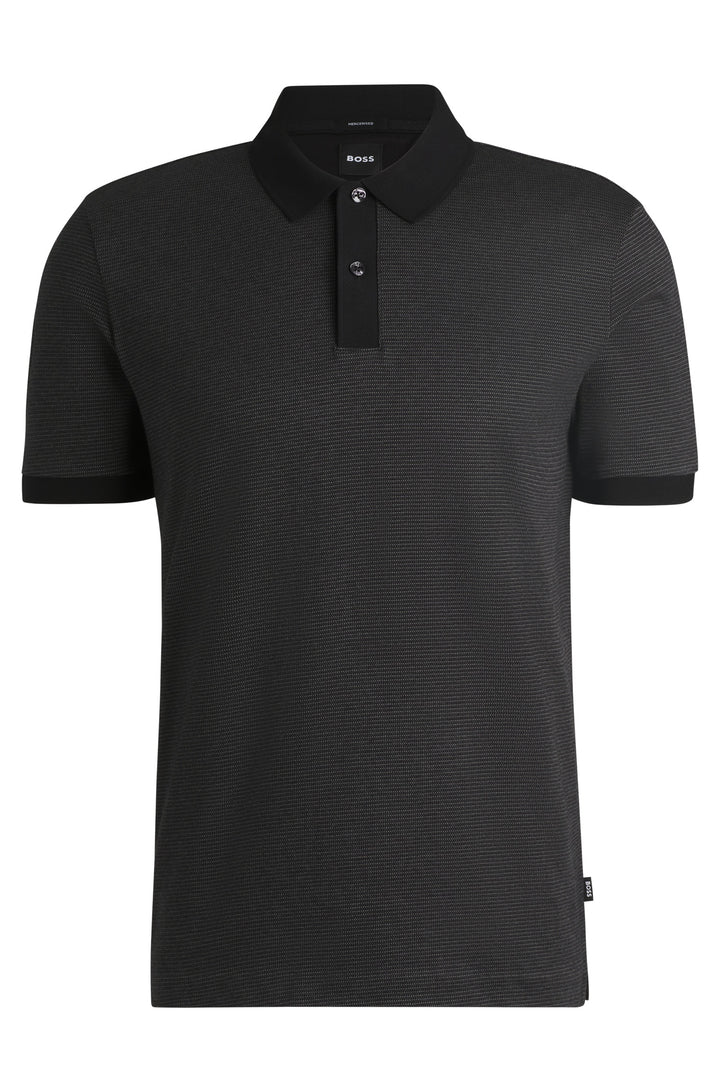 BOSS Polos Regular Fit in Cotton - H-PARLAY 432 10269508 01-50532246- Concorde Fashion#color_black-001