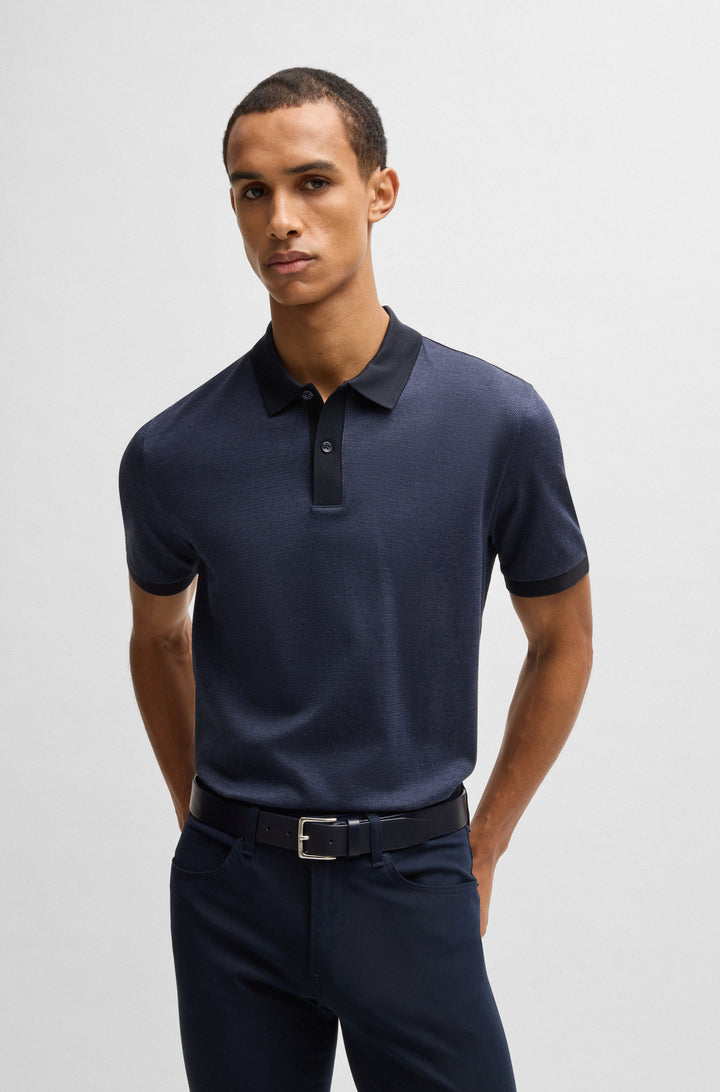 BOSS Polos Regular Fit in Cotton - H-PARLAY 432 10269508 01-50532246- Concorde Fashion#color_navy-404