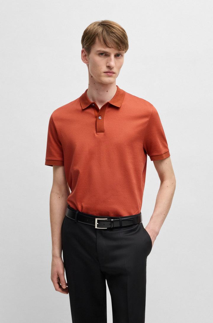 BOSS Polos Regular Fit in Cotton - H-PARLAY 432 10269508 01-50532246- Concorde Fashion#color_orange-806