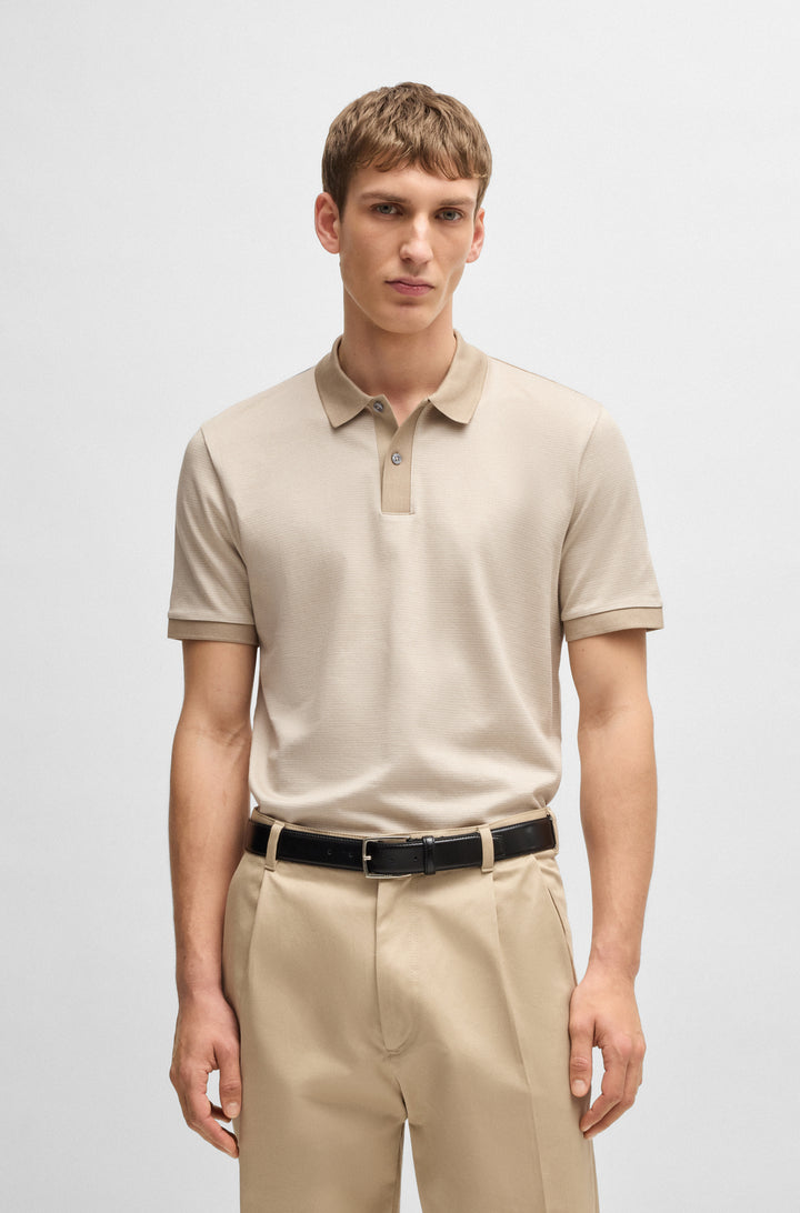 BOSS Polos Regular Fit in Cotton - H-PARLAY 432 10269508 01-50532246- Concorde Fashion#color_beige-275