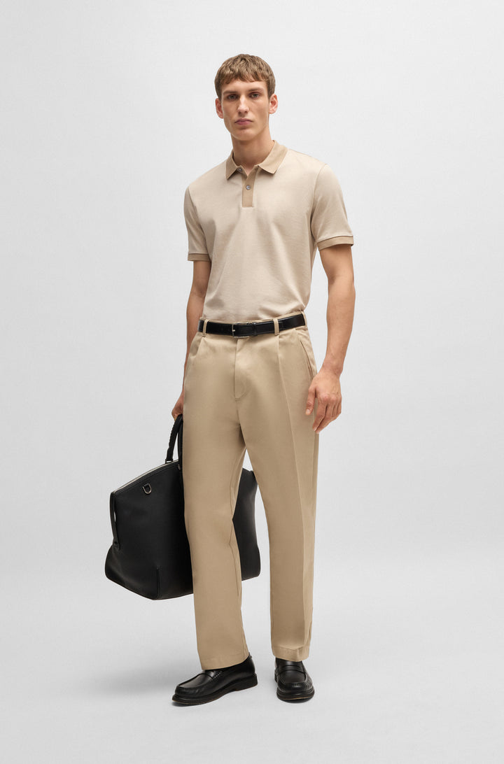 BOSS Polos Regular Fit in Cotton - H-PARLAY 432 10269508 01-50532246- Concorde Fashion#color_beige-275