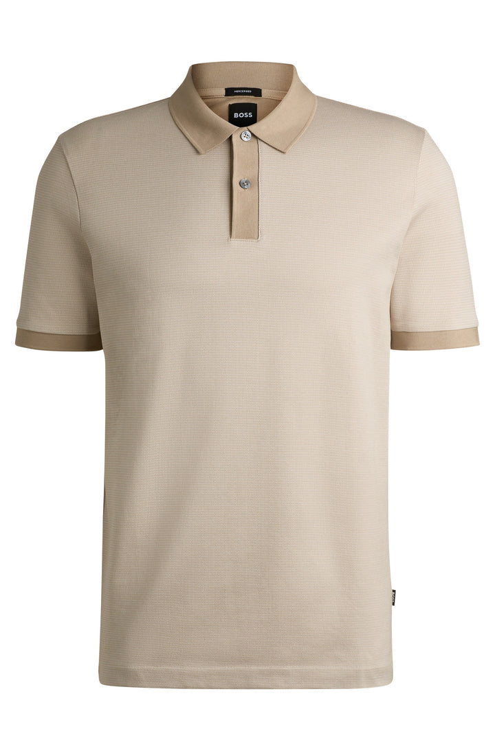 BOSS Polos Regular Fit in Cotton - H-PARLAY 432 10269508 01-50532246- Concorde Fashion#color_beige-275