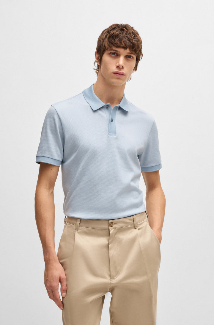 BOSS Polos Regular Fit in Cotton - H-PARLAY 432 10269508 01-50532246- Concorde Fashion#color_blue-454