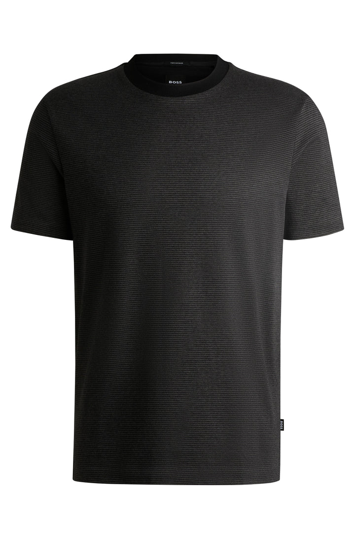 BOSS T-Shirts Regular Fit in Cotton - H-THOMPSON 432 10269508 01-50534030- Concorde Fashion#color_black-001