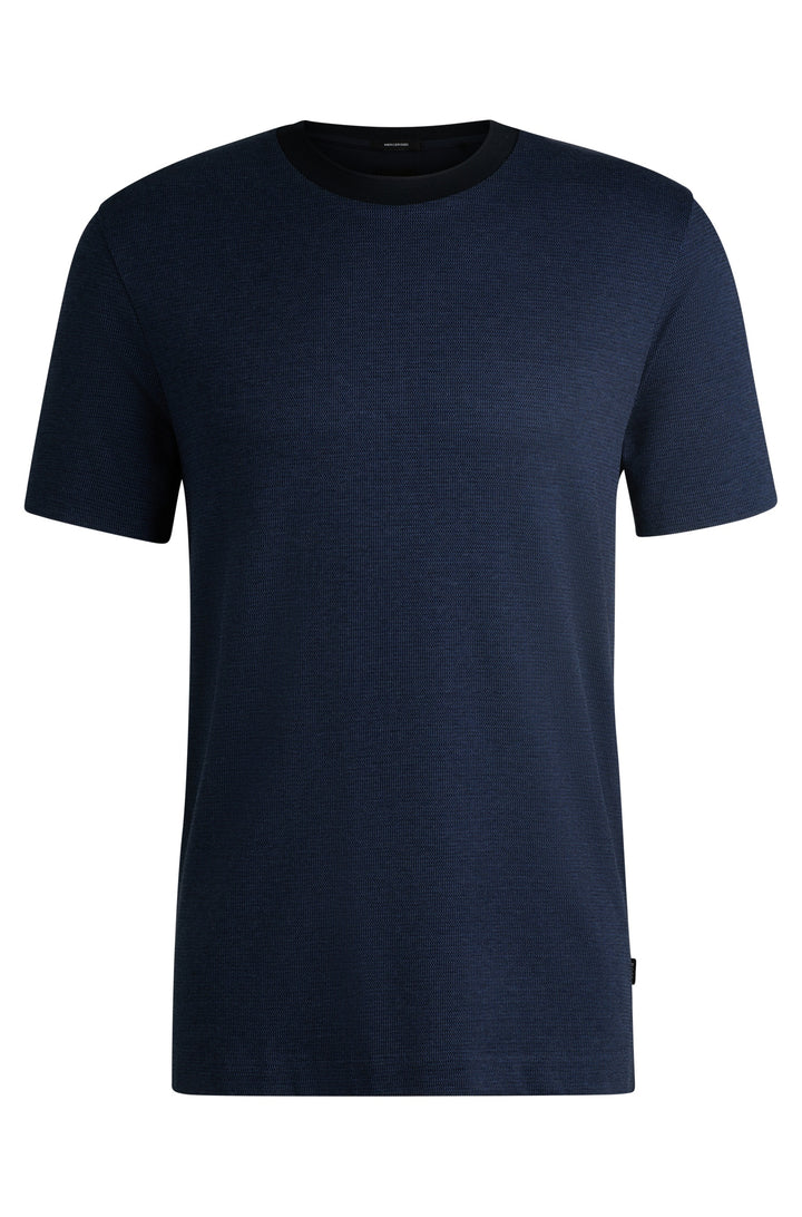 BOSS T-Shirts Regular Fit in Cotton - H-THOMPSON 432 10269508 01-50534030- Concorde Fashion#color_navy-404