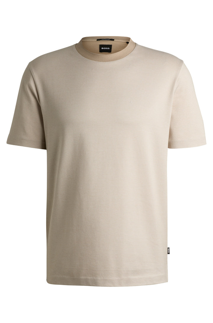 BOSS T-Shirts Regular Fit in Cotton - H-THOMPSON 432 10269508 01-50534030- Concorde Fashion#color_beige-275