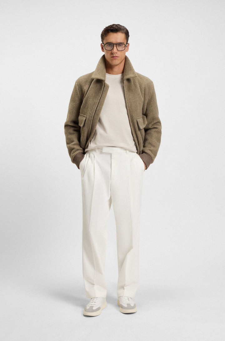 BOSS T-Shirts Regular Fit in Cotton - H-THOMPSON 432 10269508 01-50534030- Concorde Fashion#color_white-131