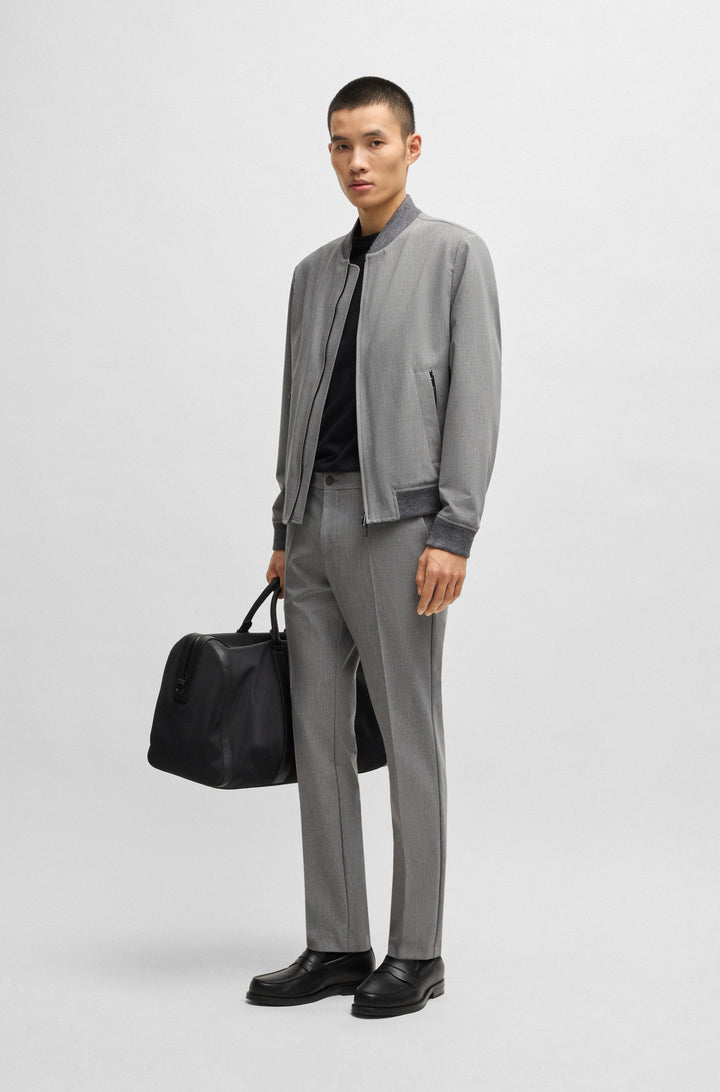 BOSS Blazers Slim Fit in Polyester Mix - P-HANRY-BMB-234 10269518 01-50535707- Concorde Fashion#color_grey-030