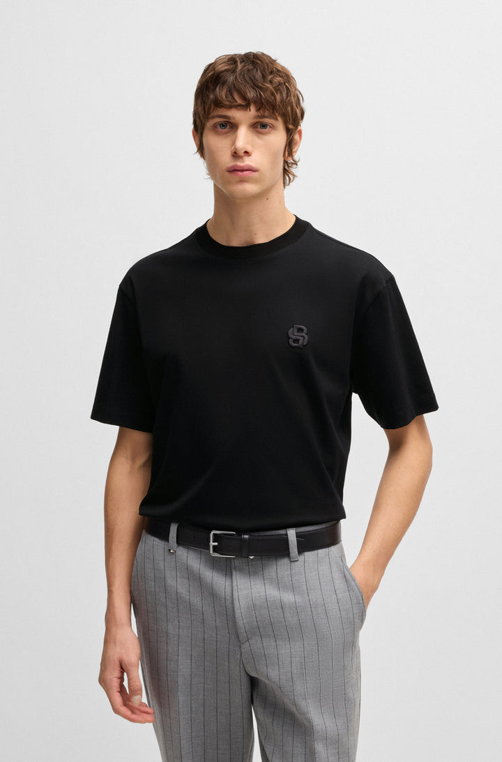 BOSS T-Shirts Relaxed Fit in Cotton - C-TAMES 26 10269624 01-50533343- Concorde Fashion#color_black-001