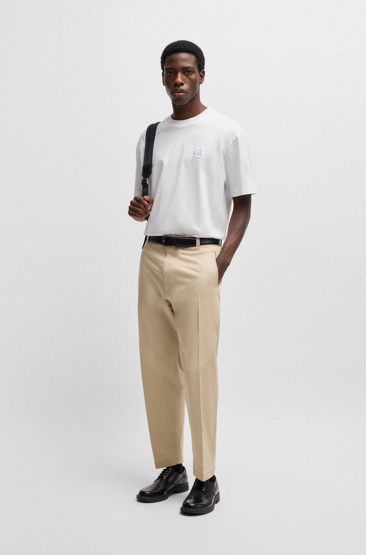 BOSS T-Shirts Relaxed Fit in Cotton - C-TAMES 26 10269624 01-50533343- Concorde Fashion#color_white-100