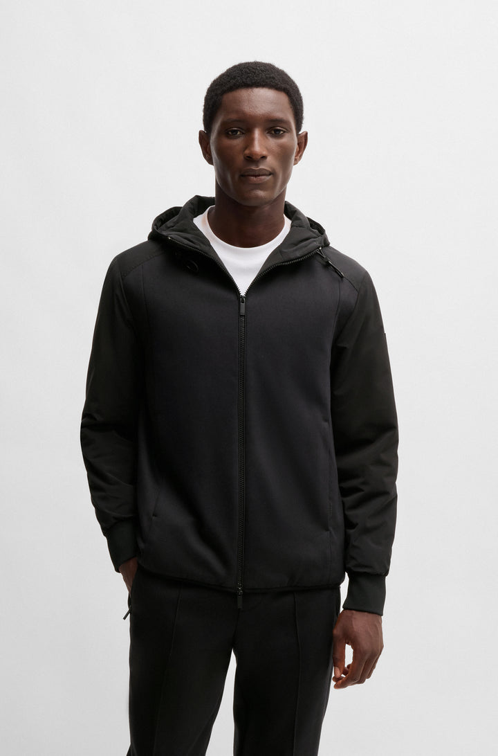 BOSS Hoodies Regular Fit in Cotton Mix - P-STEELE 224 10269627 01-50531963- Concorde Fashion#color_black-001