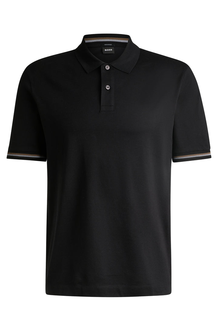 BOSS Polos Regular Fit in Cotton - C-PARLAY 209 10269630 01-50531850- Concorde Fashion#color_black-001