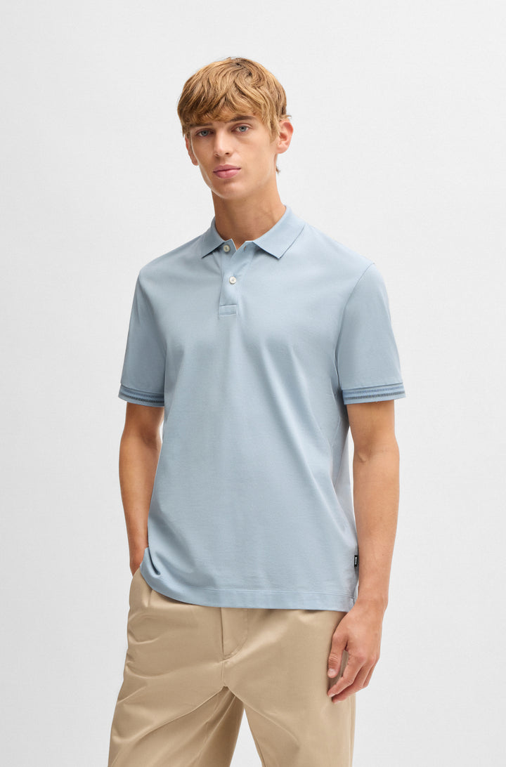 BOSS Polos Regular Fit in Cotton - C-PARLAY 209 10269630 01-50531850- Concorde Fashion#color_blue-454