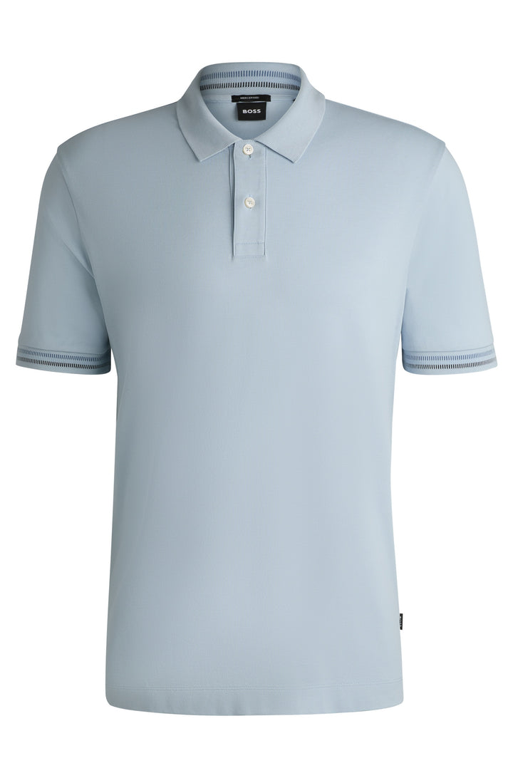 BOSS Polos Regular Fit in Cotton - C-PARLAY 209 10269630 01-50531850- Concorde Fashion#color_blue-454