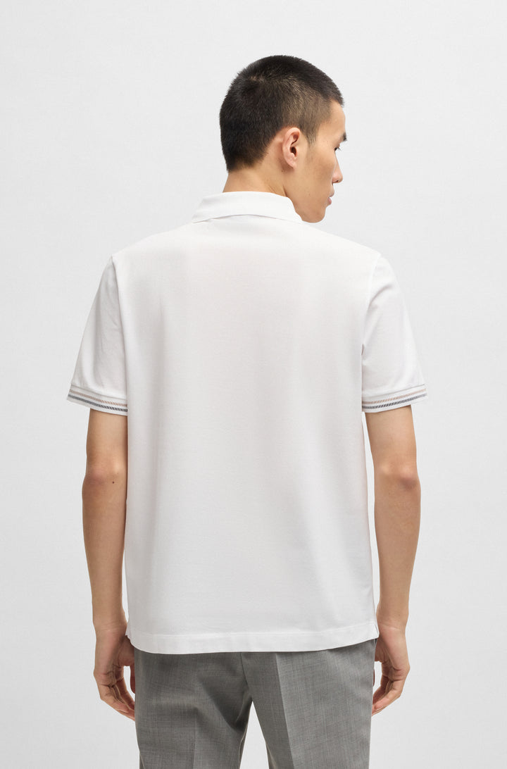 BOSS Polos Regular Fit in Cotton - C-PARLAY 209 10269630 01-50531850- Concorde Fashion#color_white-100
