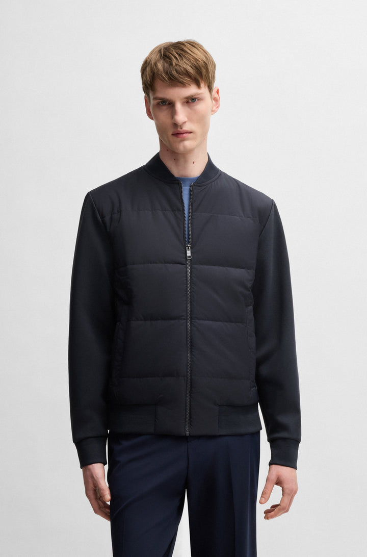 BOSS Sweatshirts Regular Fit in Cotton Mix - H-SKILES 10269637 01-50532767- Concorde Fashion#color_navy-404