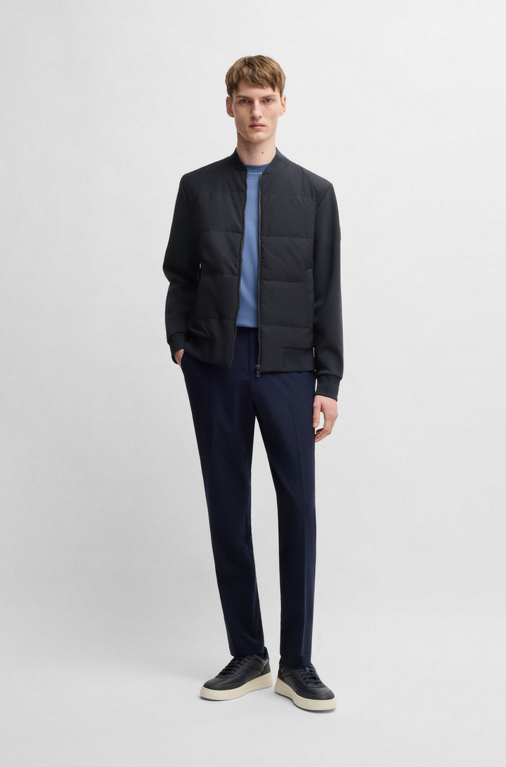 BOSS Sweatshirts Regular Fit in Cotton Mix - H-SKILES 10269637 01-50532767- Concorde Fashion#color_navy-404