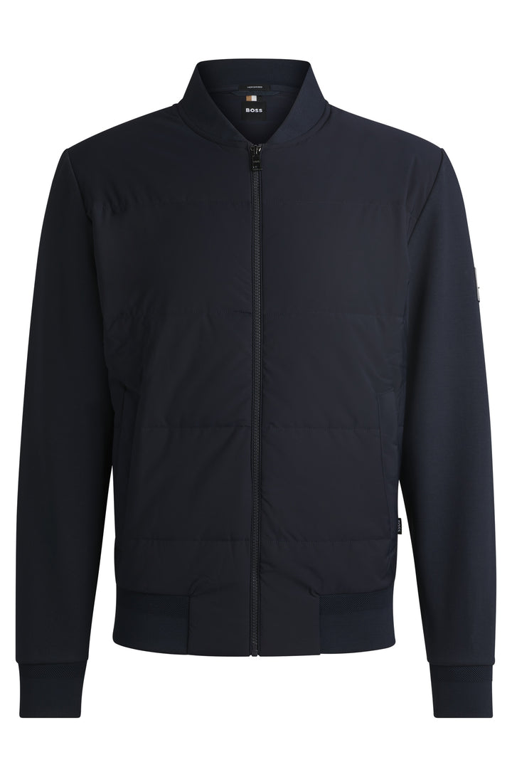 BOSS Sweatshirts Regular Fit in Cotton Mix - H-SKILES 10269637 01-50532767- Concorde Fashion#color_navy-404