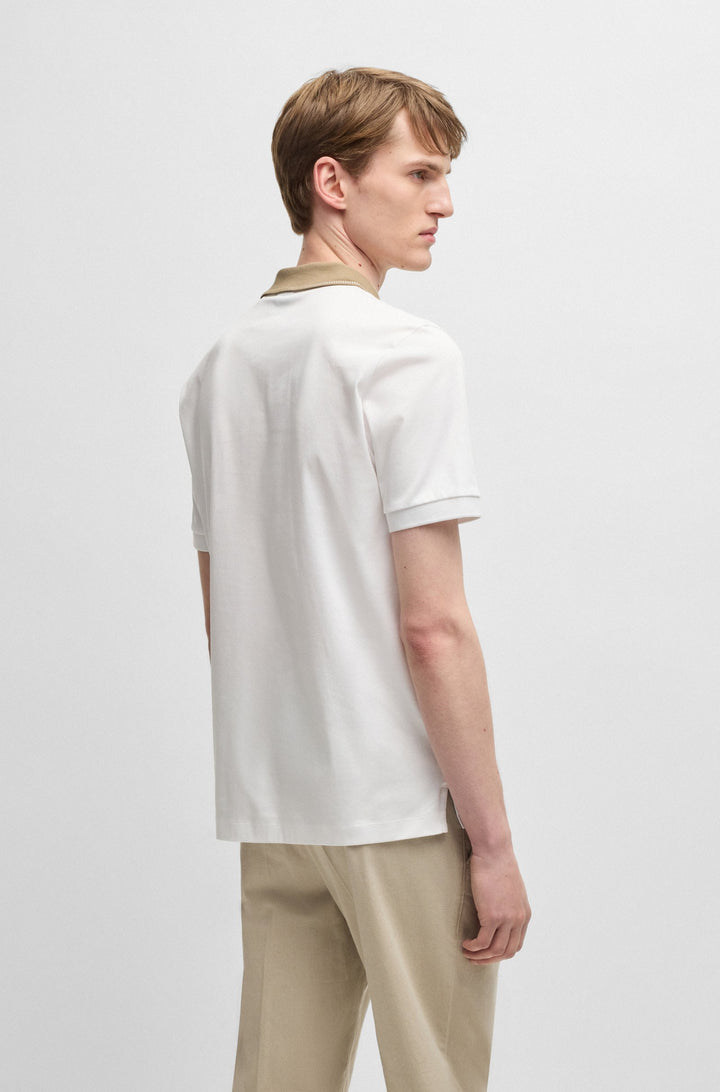 BOSS Polos Slim Fit in Cotton - H-PHILLIPSON 199 10269639 01-50531791- Concorde Fashion#color_white-101